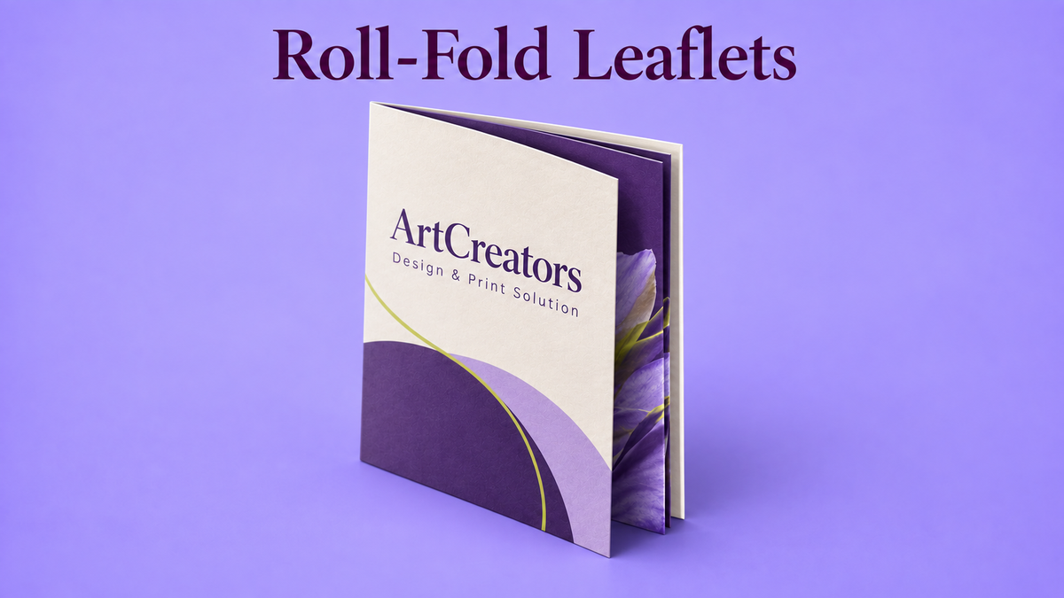 Roll-Fold Leaflets - product display