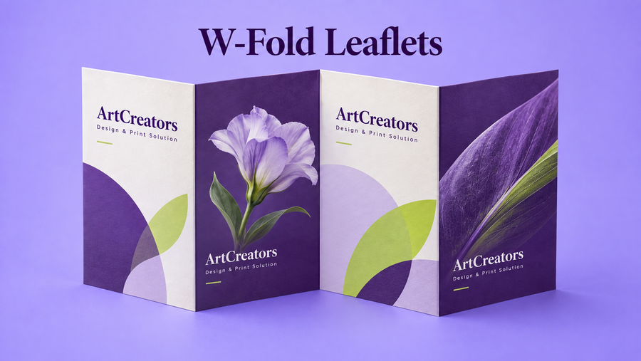 W-Fold Leaflets - product display
